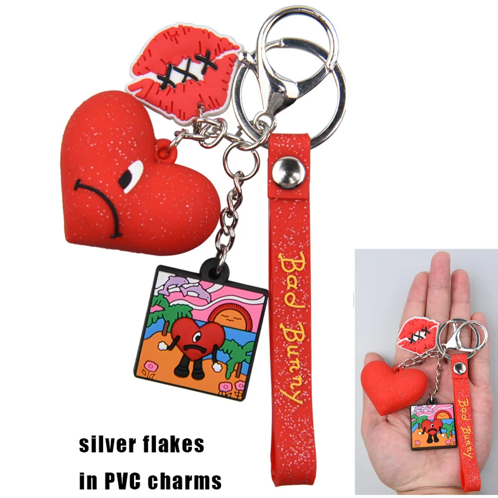 Creative Comic Soft Pvc Keyring Anime Character Key Chain Cute Cartoon 3D Figure Rubber Hedgehog Sonic Keychain