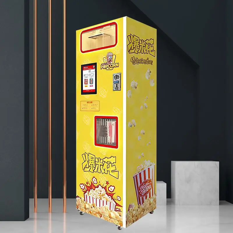 Manufacturing Equipment Outdoor Commercial Automatic Electric Popcorn Maker Veding Machine For Make Pop Corn