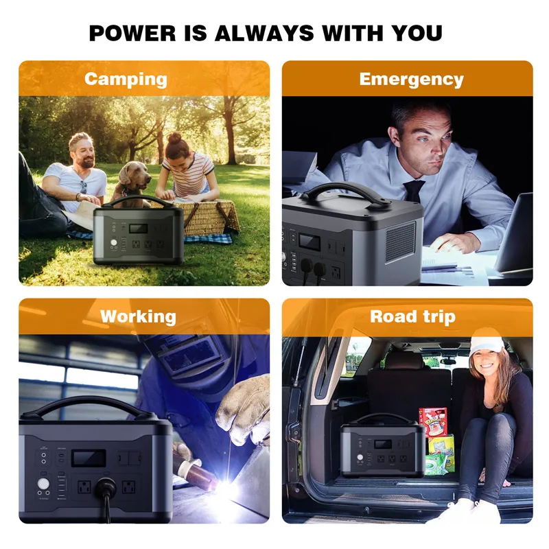 Portable Power Station 1408Wh Backup Lithium Battery AC Outlet Solar Generator for Outdoors Camping Hunting Emergency