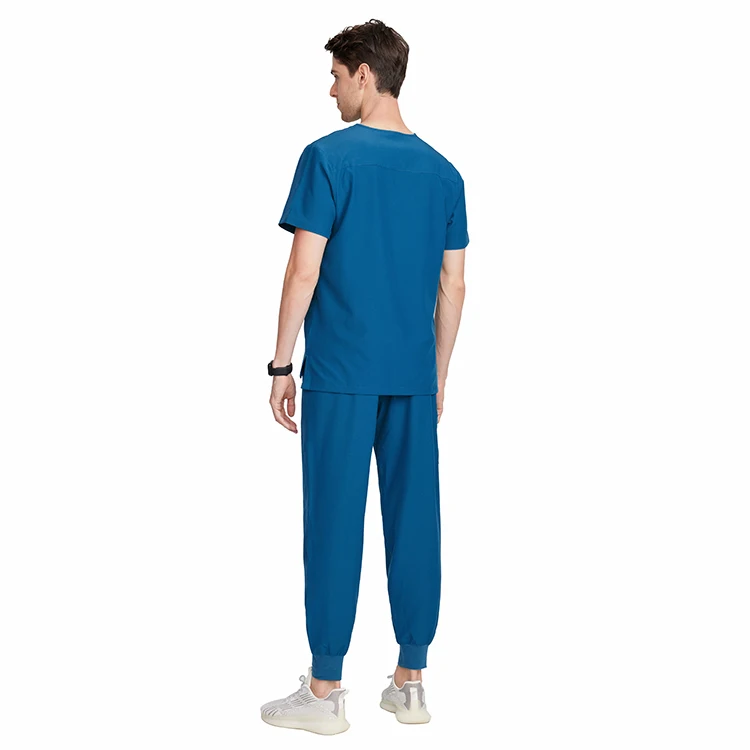 Custom Men Nursing Scrub Jogger Hospital Sets Anti-wrinkle Stretchy Scrubs Uniforms Nurse Top Medical Scrubs Hospital Uniforms