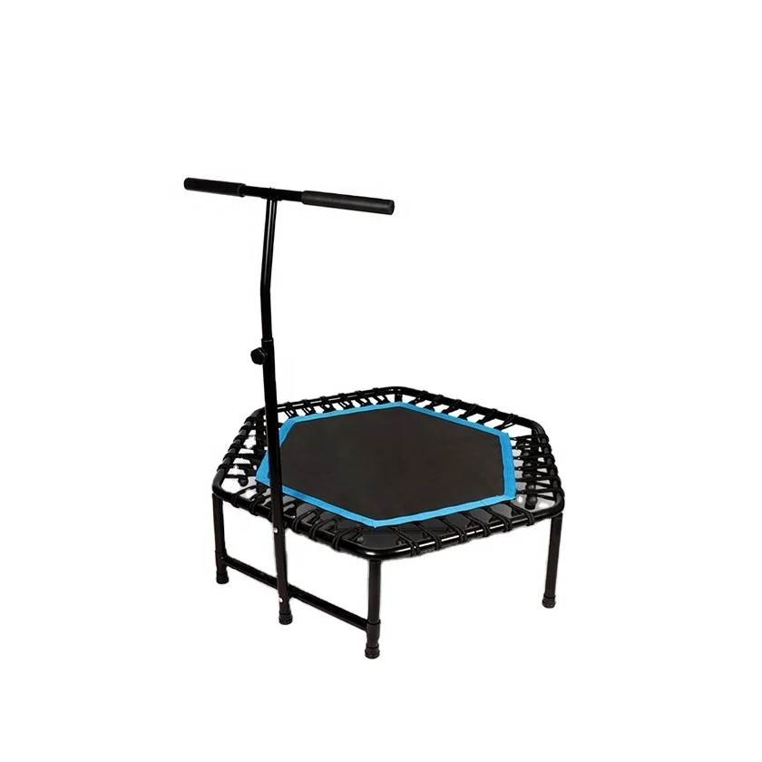 Define fitness Thickened steel tubes Adult Jumping Gym Fitness Trampoline with sweat-proof adjustable handles For Sales