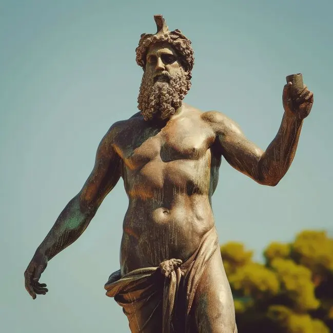 Factory Famous Reproduction Sculpture Greek sculpture Metal Craft Bronze Statue of Zeus or Poseidon