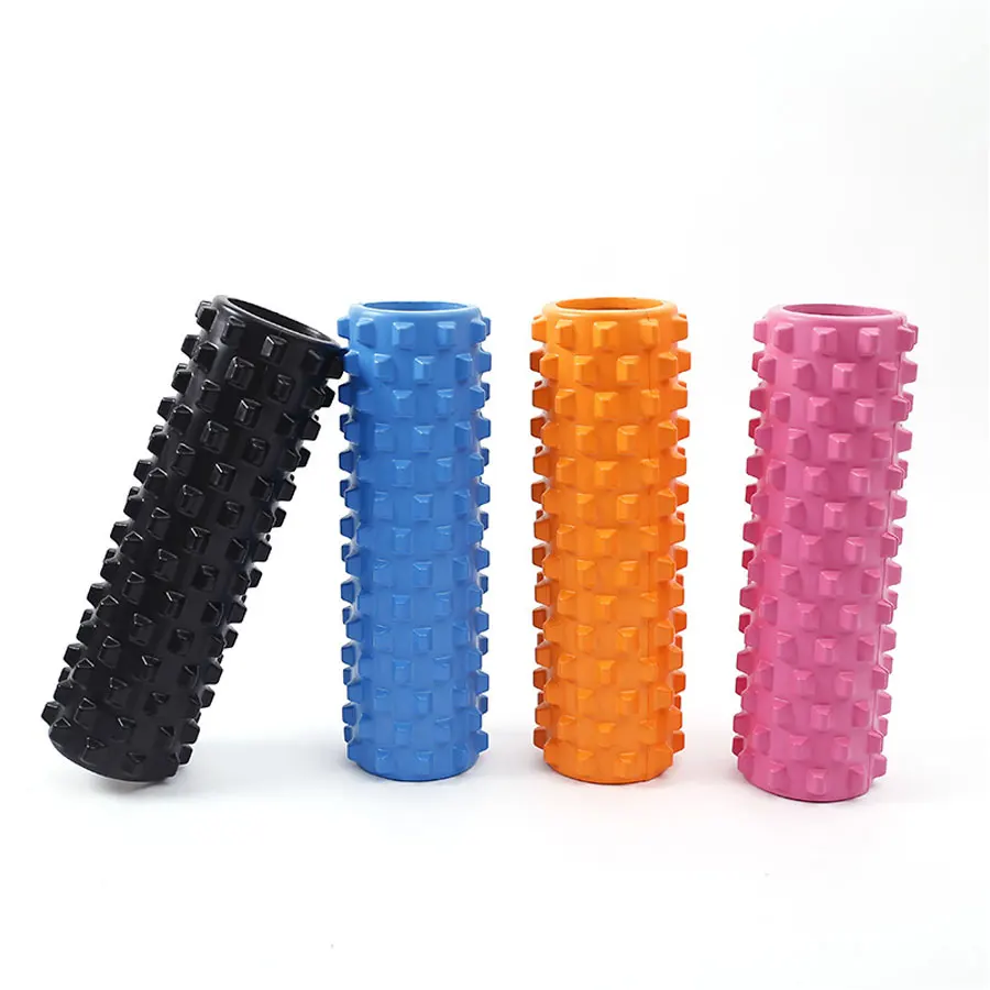 High-Density Soft Grid EVA Hollow Fitness Yoga Foam Roller Portable Muscle Massage Roller for Exercise Made with PVC