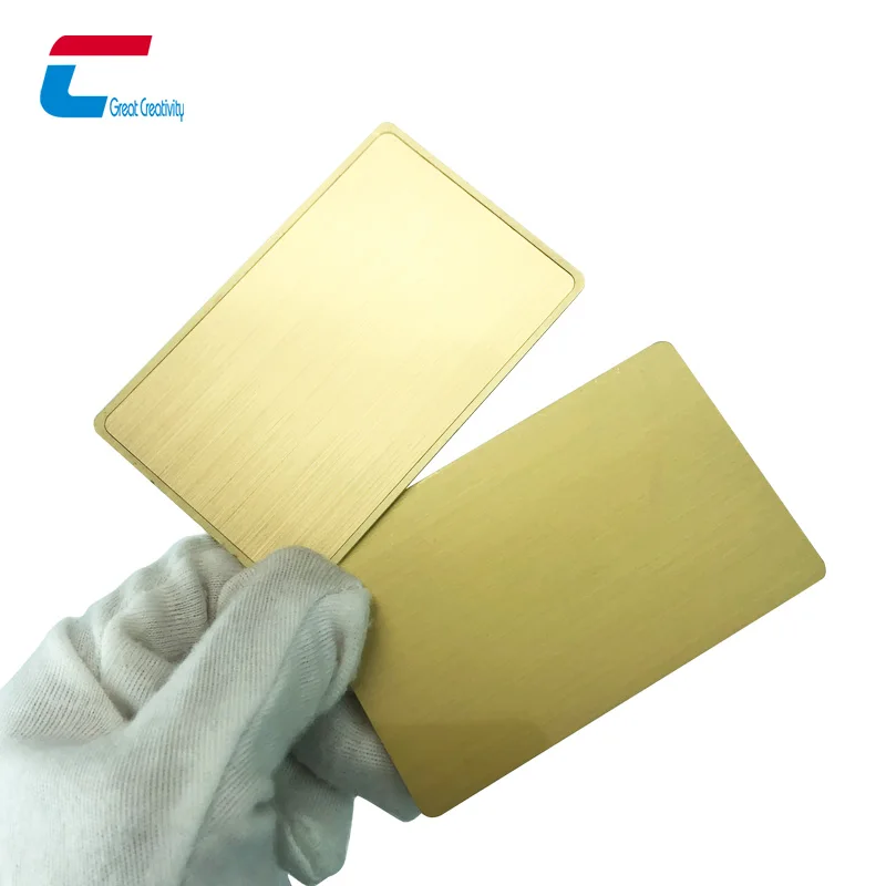 13.56Mhz Smart Business Card NFC Metal Cards Chip Hidden 24K Gold Metal Digital Business NFC Card