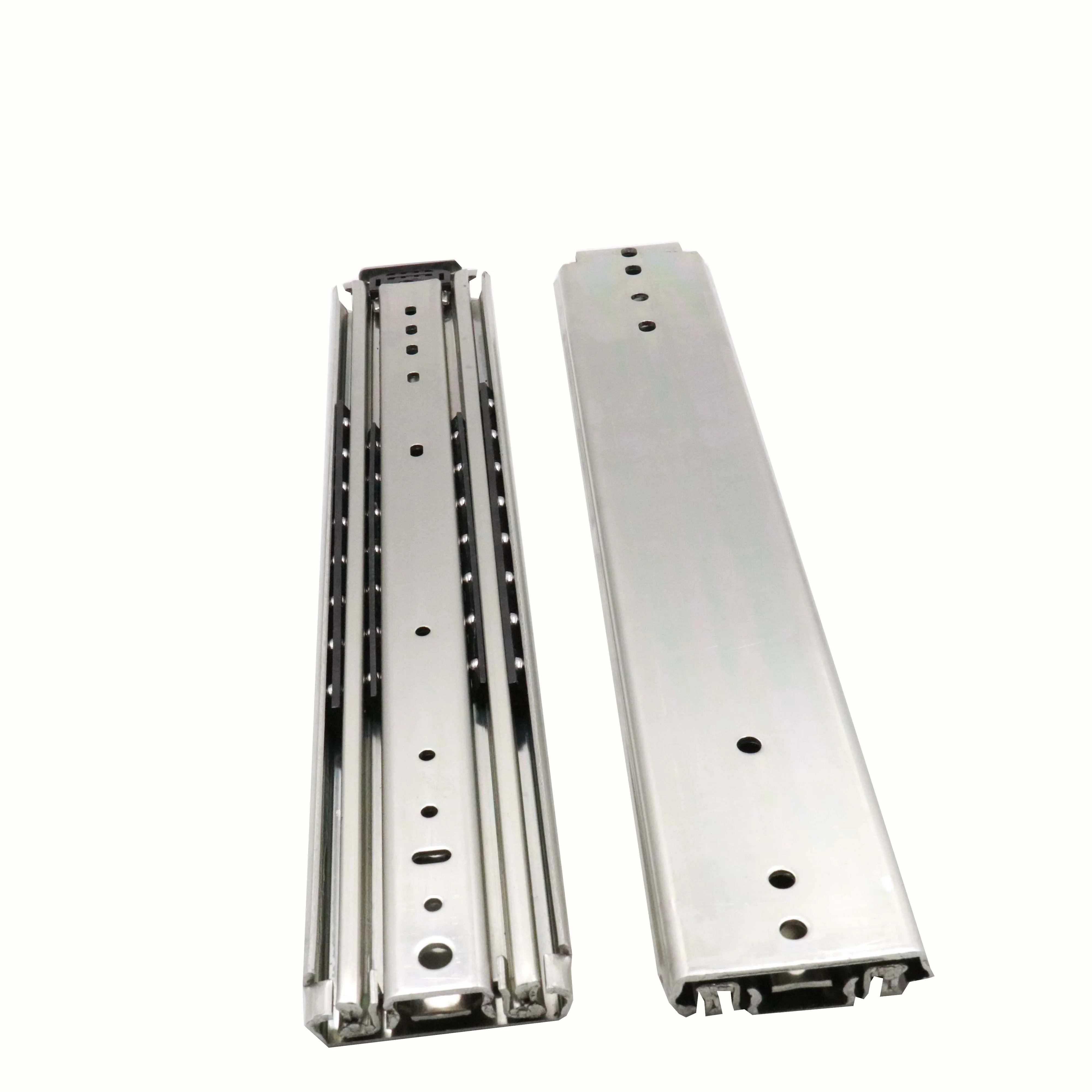 New Design Less Noise Ball Bearing Full Extension Soft Close Rails 100 Lb Load Capacity White Full Extension Drawer Slides