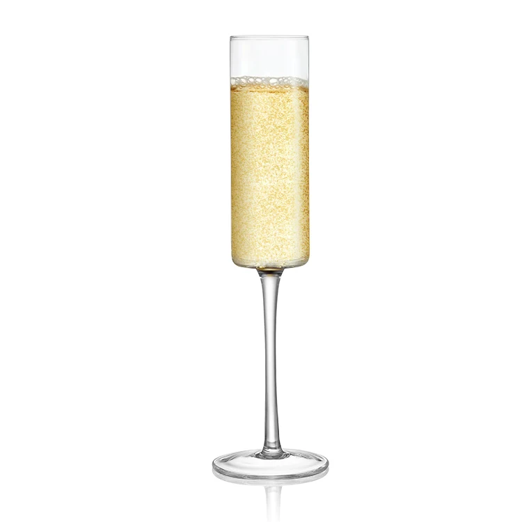 6 oz handmade Elegant crystal glass champagne glasses set martin glass classic sparkling flute glasses home bar glasses Stemware