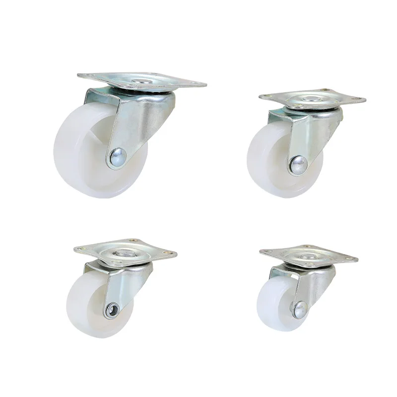 Chinese Supply 4pcs Pp Flexible Omnidirectional Bed Swivel Trolly Wheel Heavy Duty Caster Wheels