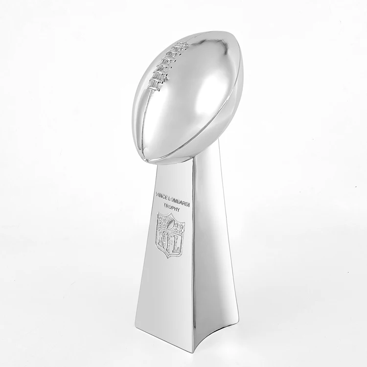 Shining  customized rugby crystal award trophy with free logo engraving Souvenir meeting gift