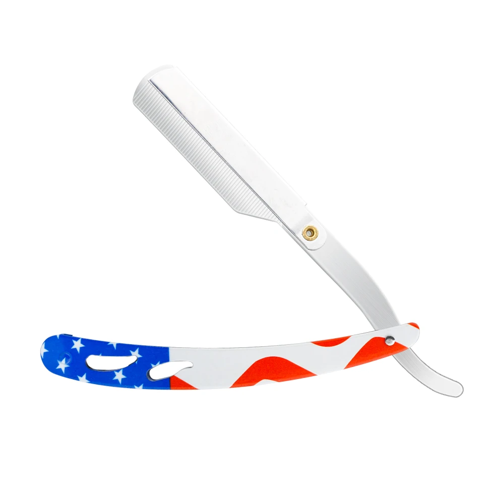 Professional Stainless Steel Safety Straight Use Razor Shaving Razor Barber Razor Hoder Folding Knife