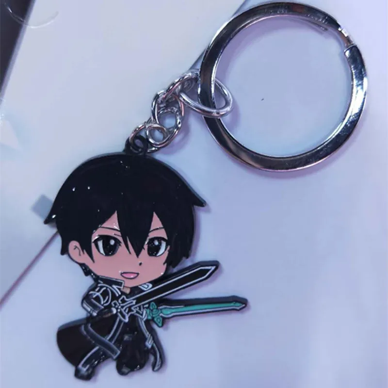 Anime Peripheral Accessories Sword Art Online Pendant Necklace Blister Cardboard Cartoon Keychain