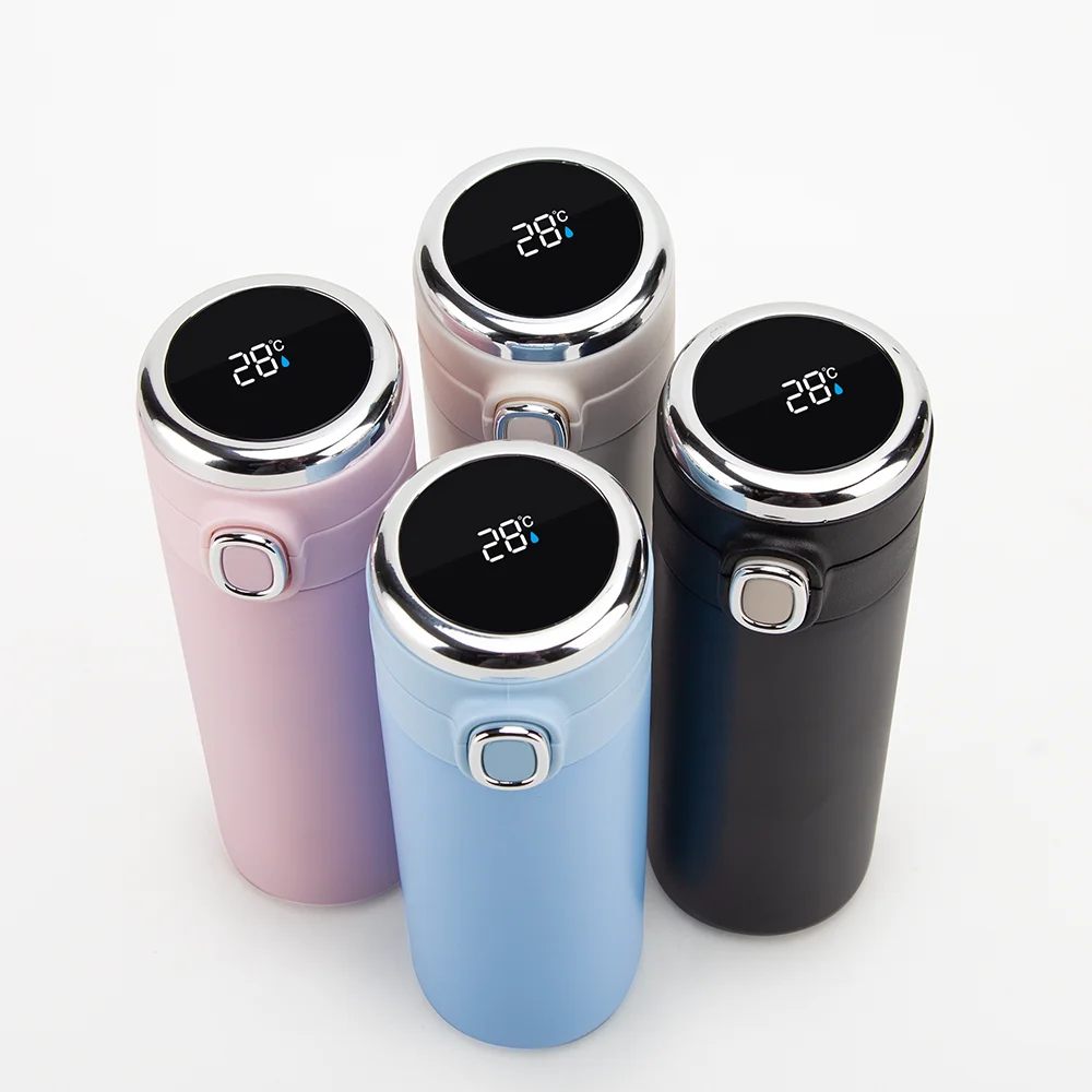 Custom Logo 420ml Double Walled Stainless Steel Insulated Vacuum Smart Bounce Water Bottle
