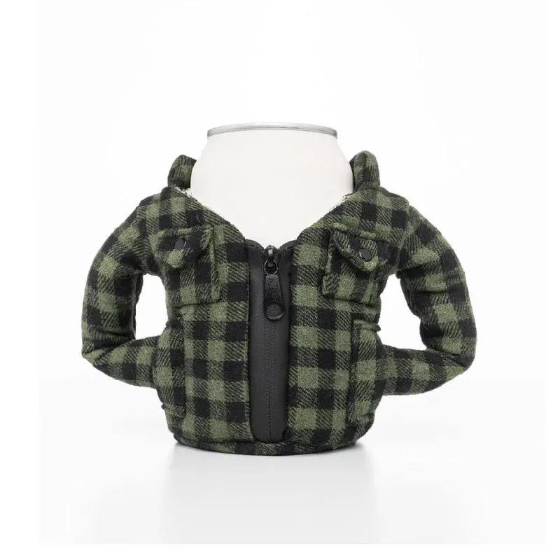 Custom Waterproof Down Life Jacket Shape Insulated Can Koozy Holder Cold Beer Coats Beer jacket With Zipper