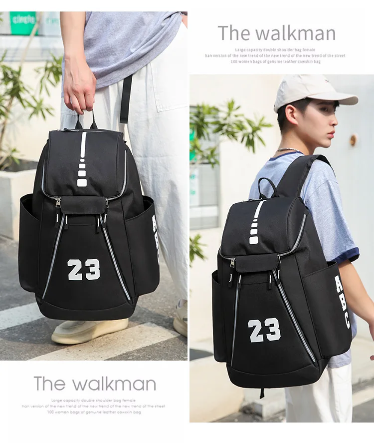 Amiqi LQ09 Basketball Football Scocer Bag Customized Backpacks With Logo and Pattern Soccer Basketball Ball Gym Backpack