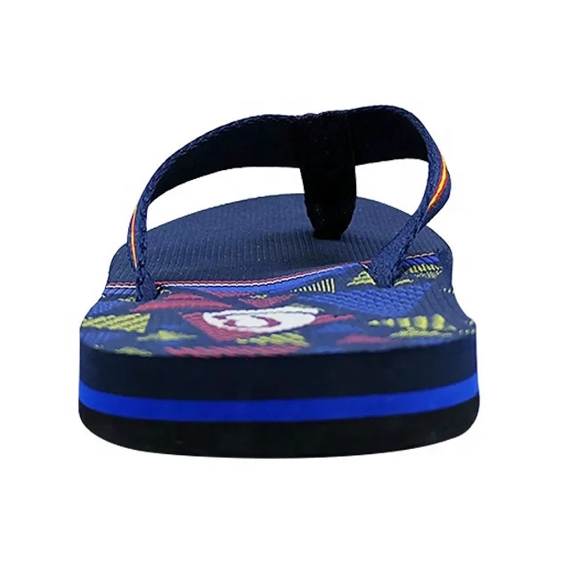 Custom logo personalize beach natural wholesale rubber EVA kids flip flop