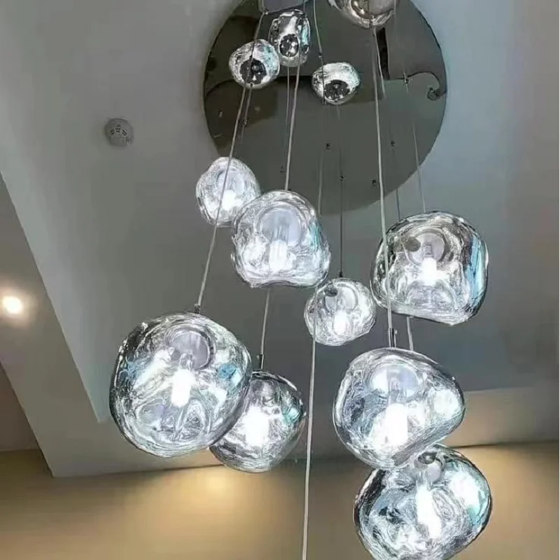 Nordic style Creative Atmosphere Light Modern Chandelier for Bedroom living room dining room glass staircase chandelier modern