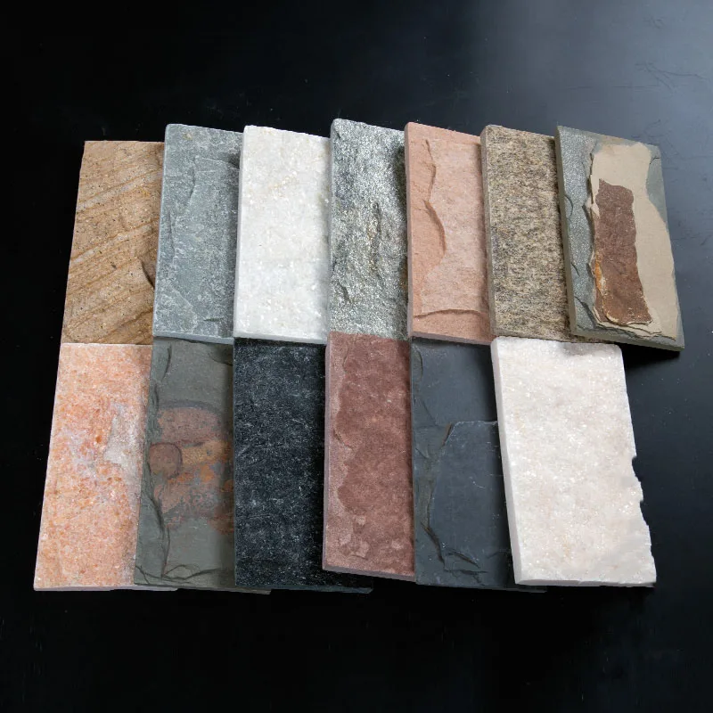 Interior Exterior wall Quartzite Mushroom Stone tiles Different Design Stone Slate Tiles