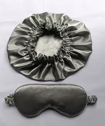 Elastic Imitation Silk Bonnet Satin Eyemask Set Adult And Children Size Gift Set