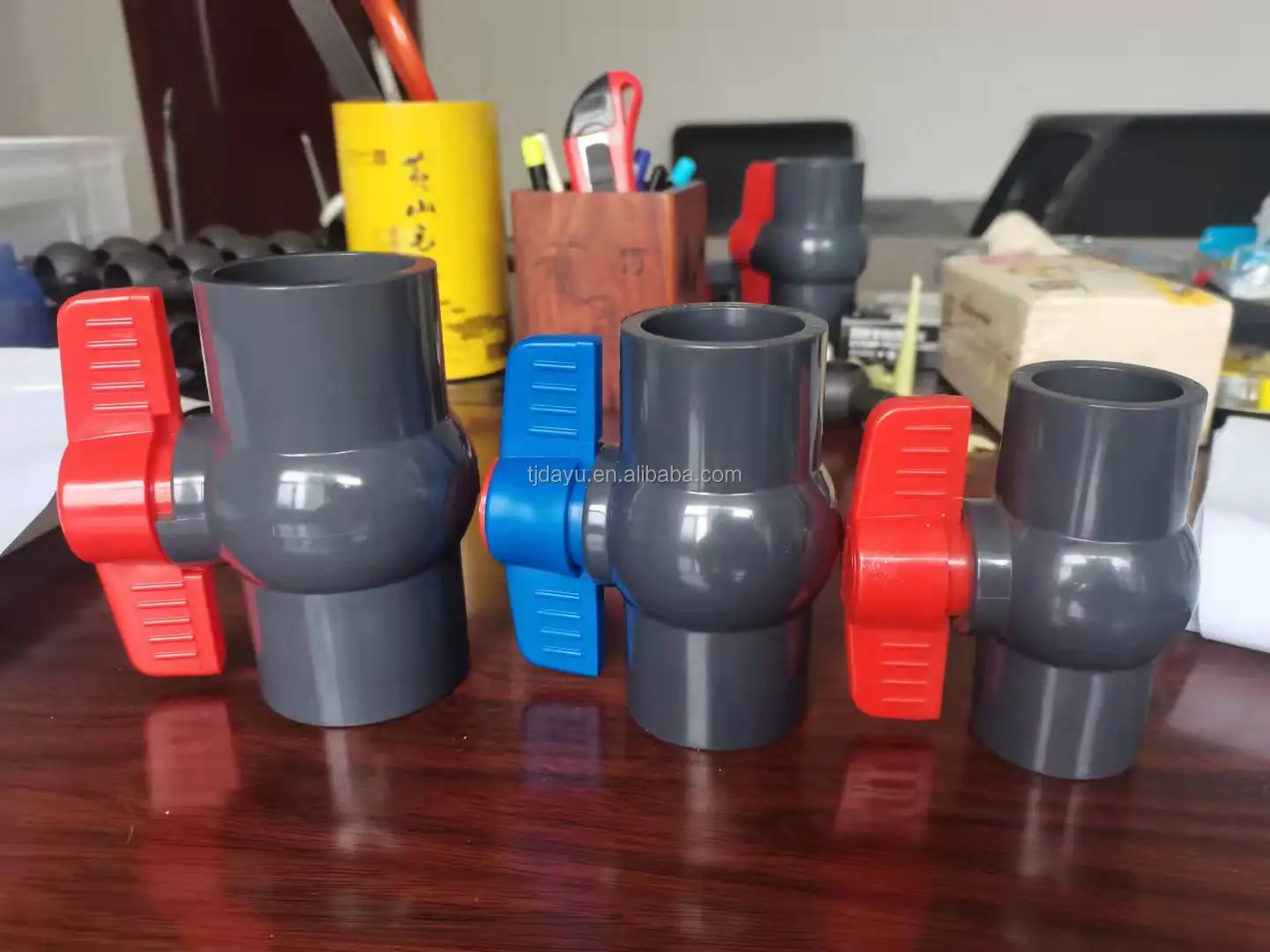 Free sample true factory video best price easy handle BSP thread plastic PVC compact octagonal 2 way lever gray ball valve