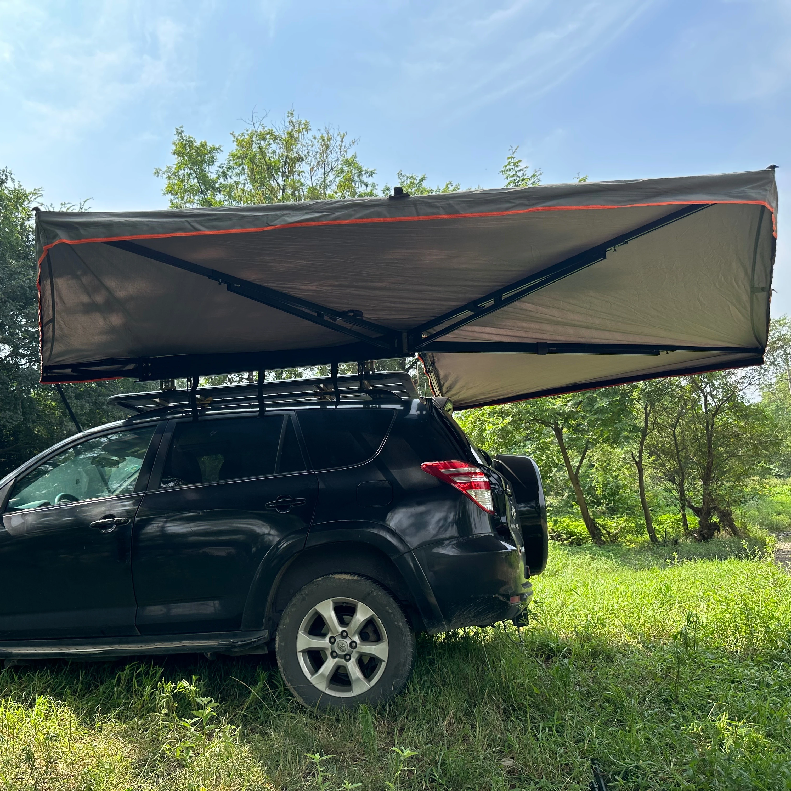 Hard Shell 4WD 4x4 Off Road Fox Wing 270 Degree Awning Heavy Self Supporting Car Camping Tent