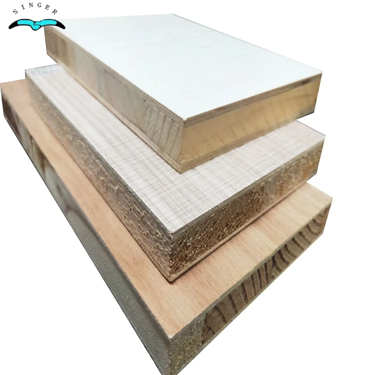 40mm 4x8 thickness / 3 ply pine  malacca finger jointed laminated solid wood core beech veneer / melamine film faced block board