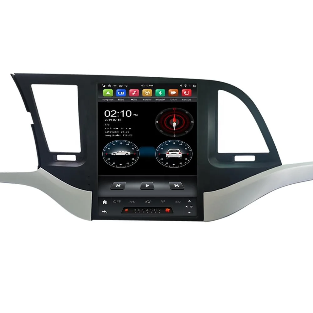 KLYDE KD-97032 android 9.0 6core car audio with  vertical touch screen car multimedia DSP player for Elantra  2016 2017 2018