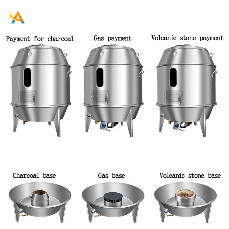 customized industrial stainless steel rack charcoal chicken duck roaster grill oven cooker best price