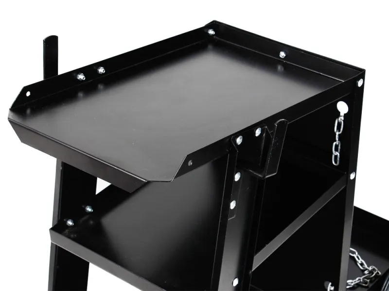 WT4221 Welder 3 Tiers Rolling MIG Universal Gas Cylinder Chain Steel Welding Machine Trolley Cart