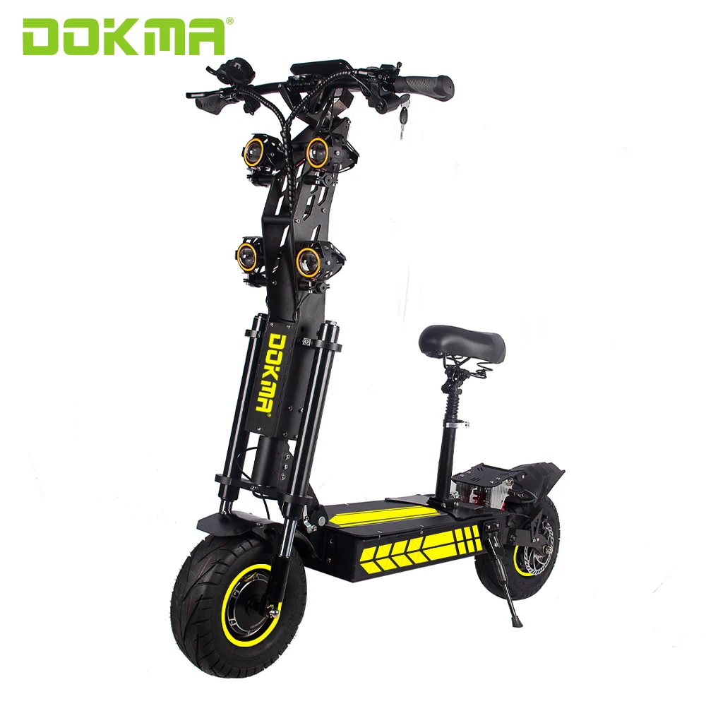 Dual motor 5600W electric scooter 60V two wheels DOKMA 13inch scooter electric adult