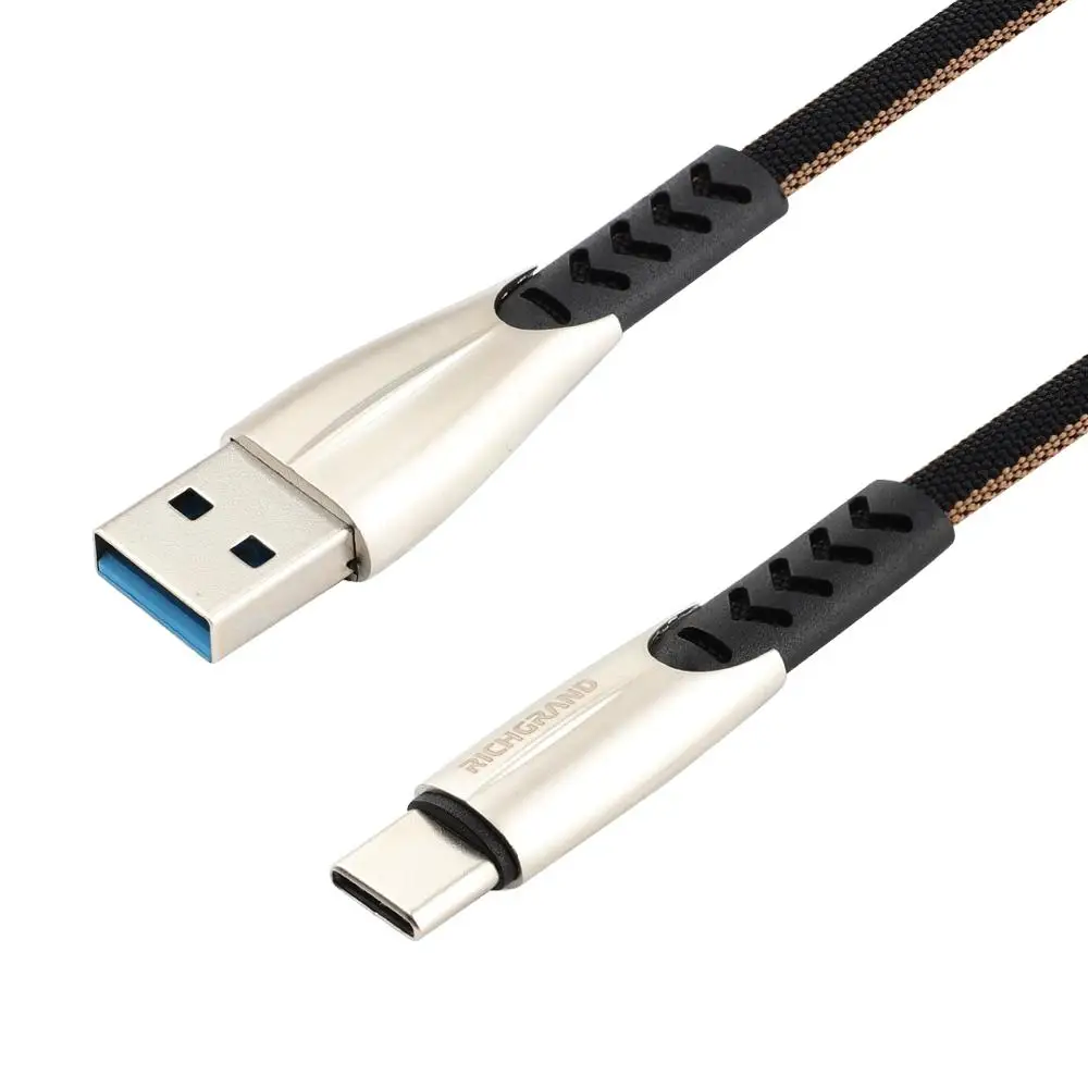  Высококачественный металлический кабель USB Type-C для быстрой зарядки дата 3 0 1 м под заказ Samsung S10 Note 10 Huawei Mate 30 P30