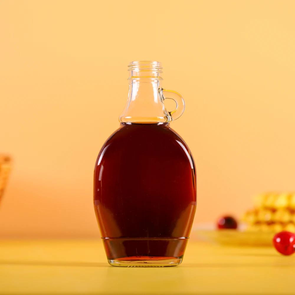 Spot wholesale 250 ml 375 ml 500 ml maple syrup glass bottle