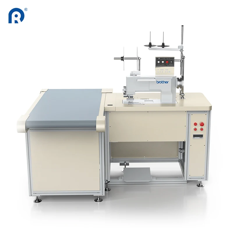 High Quality Small Curtain Hemming Machine for Sides and Bottom Hemming with Conveyor