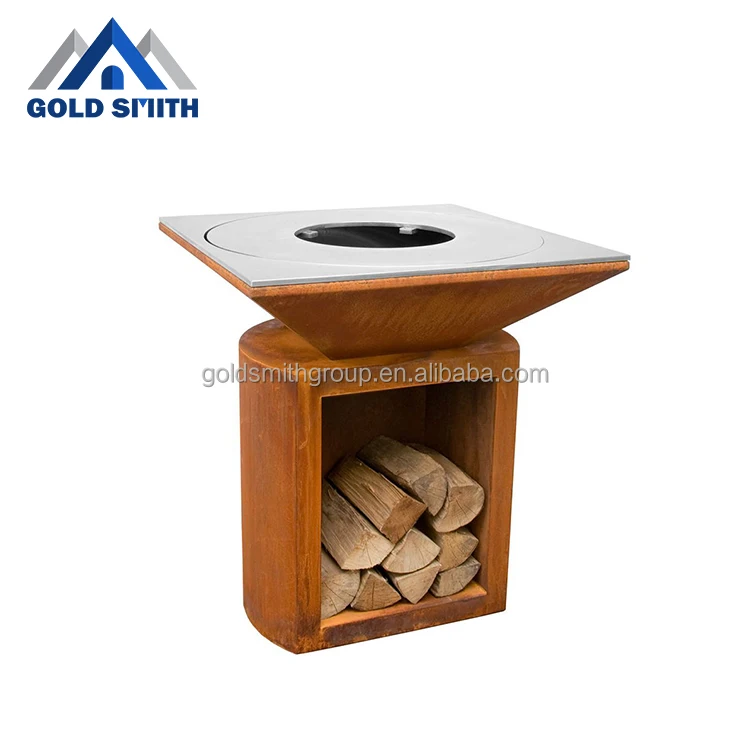 Долговечный, высококачественный, изготовленный на заказ, стальной барбекю, паяльник для пешего туризма, кемпинга, дровяной костра