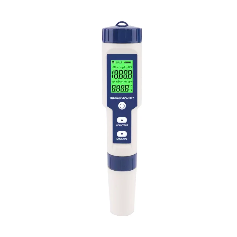  Высококачественный измеритель TDS/EC/PH/солености/температуры 5 в 1 цифровой тестер качества