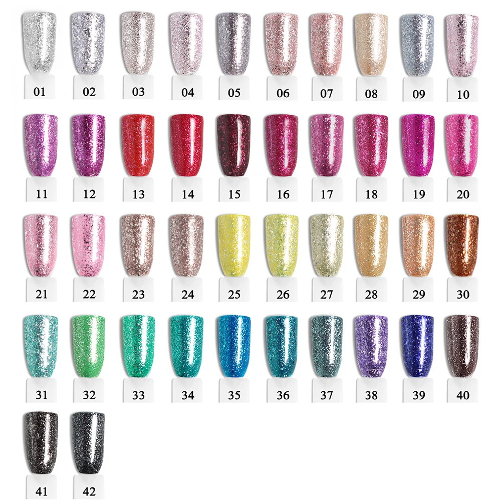 SDC Biola Private Label UV Gel Nail Gel Polish Super Shine Glitter Platinum Gel Polish