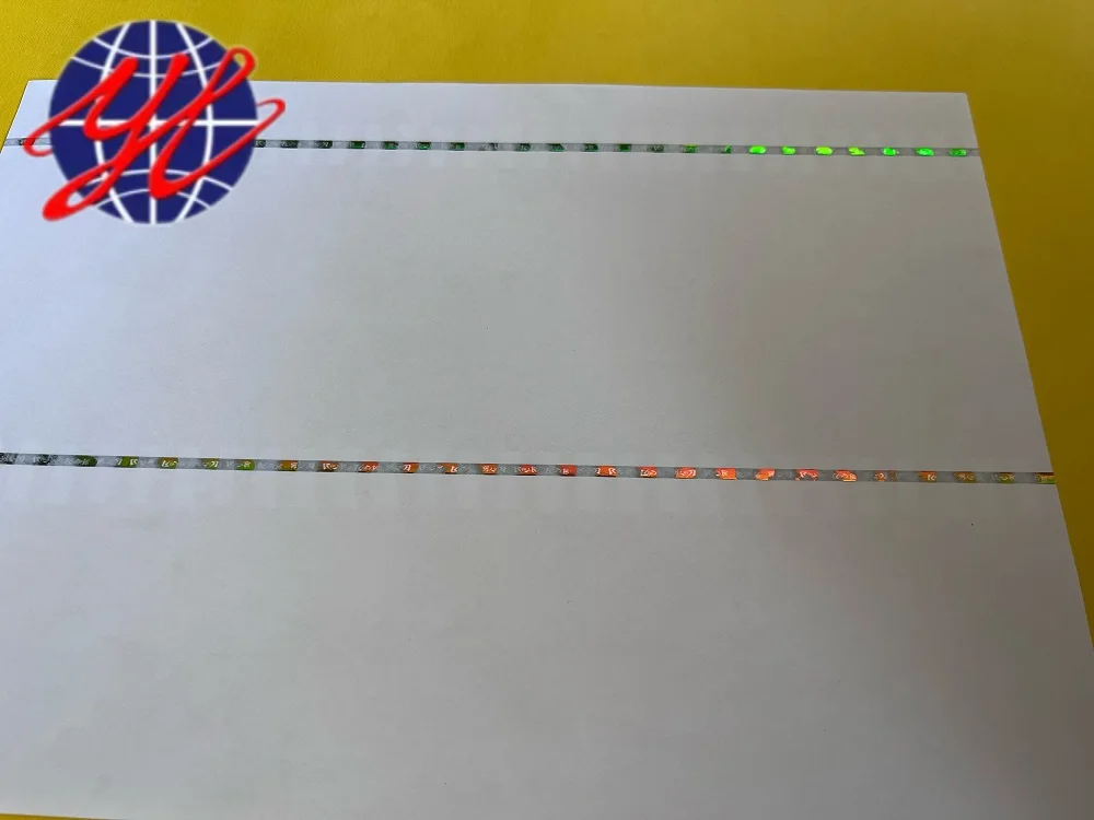 High Quality Product Custom Security Paper with Watermark and Security Thread for Base Paper of Bond Ballot Contract