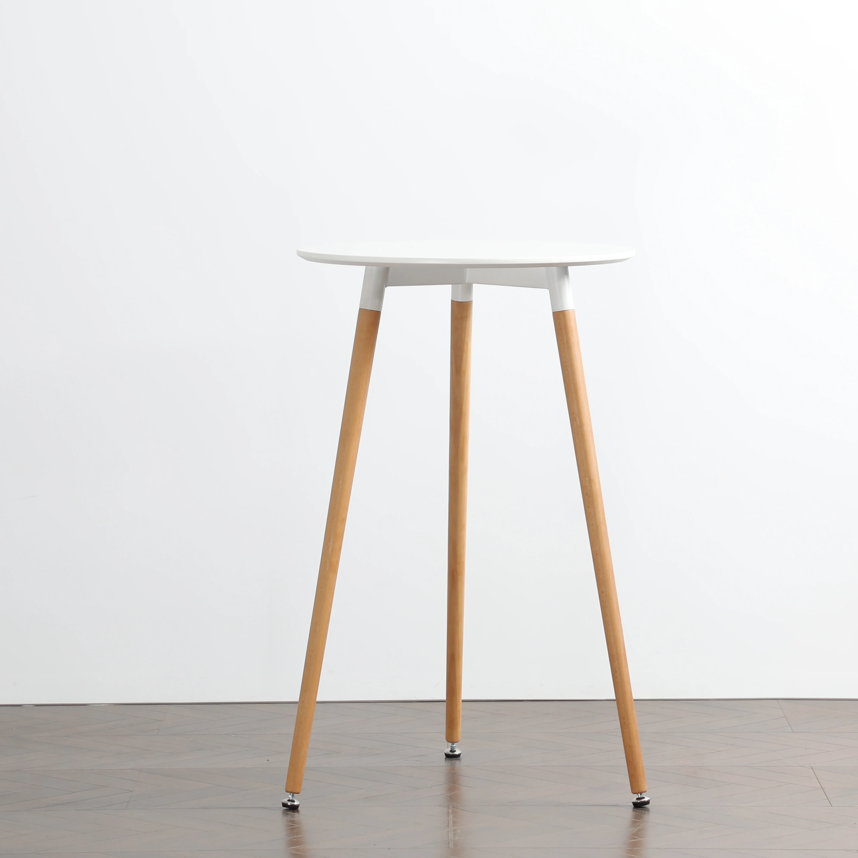 Stylish Home Hotel Living Room Cafe Modern Cheap Breakfast Solid Wooden Three Leg Pub High bar Table