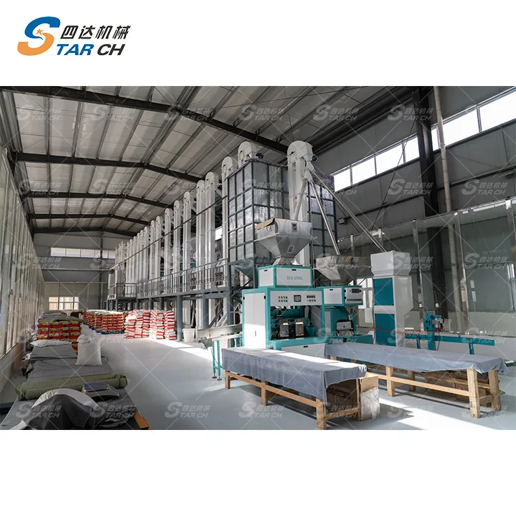 100TPD complete set paddy processing plant rice clean peeling husker machine for sale