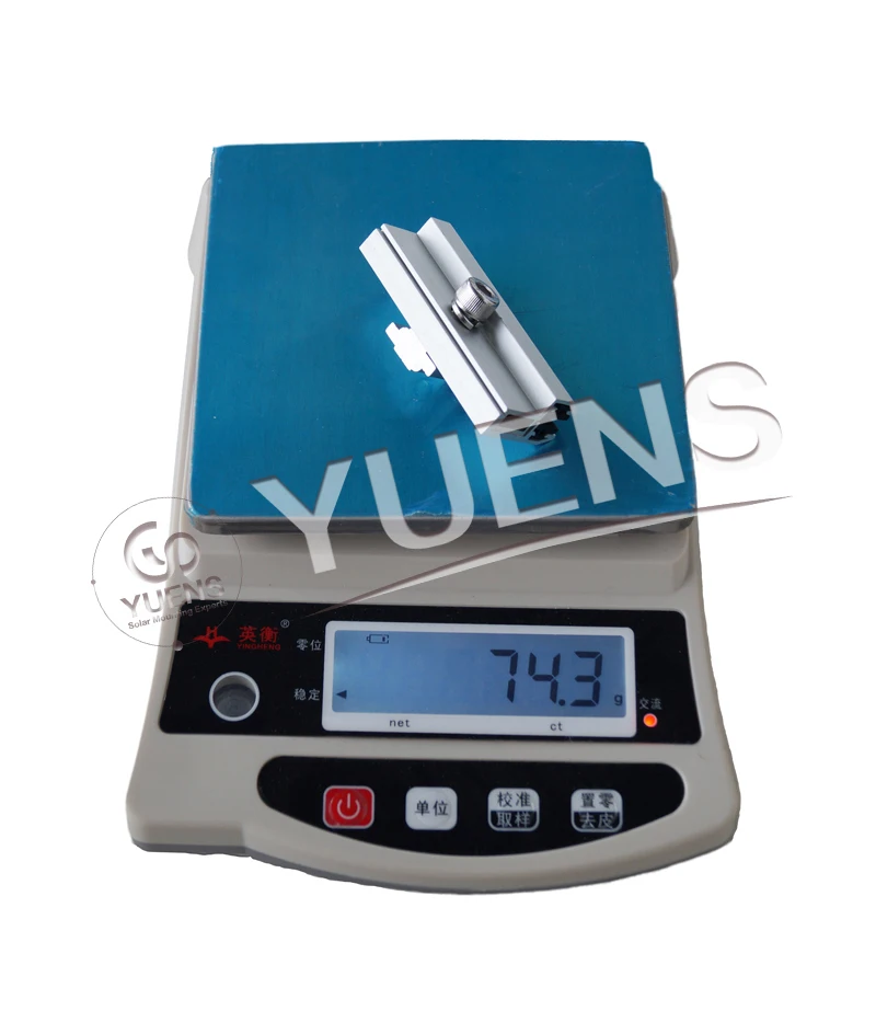 Yuens OEM Mid Clamp Components Quick Easy Installation Pv EPDM Clips Refer To Frameless Thin Film Solar Panel