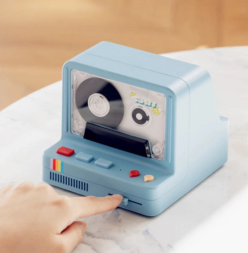 2022 New Creative Retro Tape Aromatherapy Speaker Colorful Lights Magnetic Tape Box Speaker Portable Bluetooth Audio Free Ship