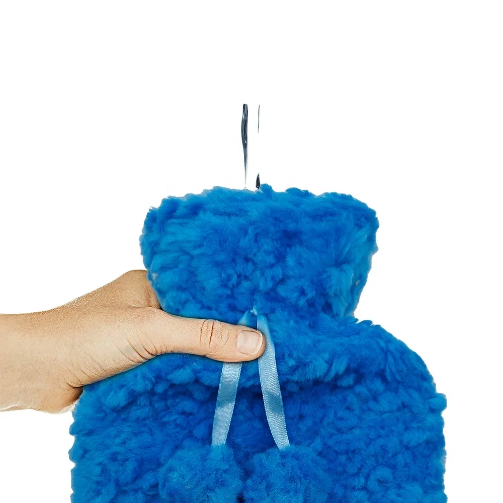 Hot Selling Body Warmer 1000ml 2000ml Rubber Hot Water Bag Bottle With Plush Cover