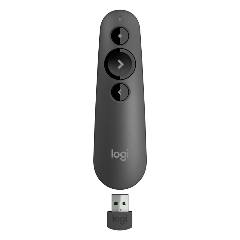 Logitech R500 Лазерная презентационная на дистанционном управлении с широкой совместимости 20 метров Рабочий диапазон для деловых встреч