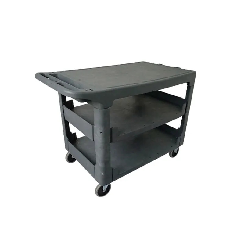 High Quality Three Shelf Tool Storage Plastic Service Utility Cart For Sale