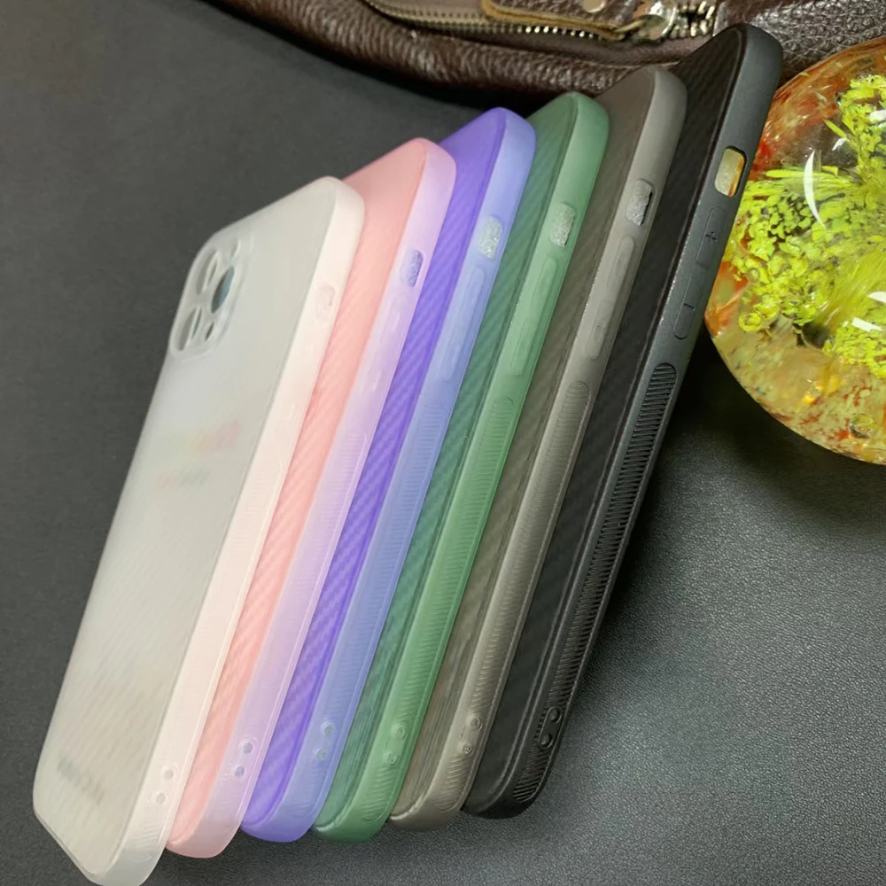 Ультратонкие цветные чехлы из ТПУ для телефонов углеродного волокна всех моделей iPhone