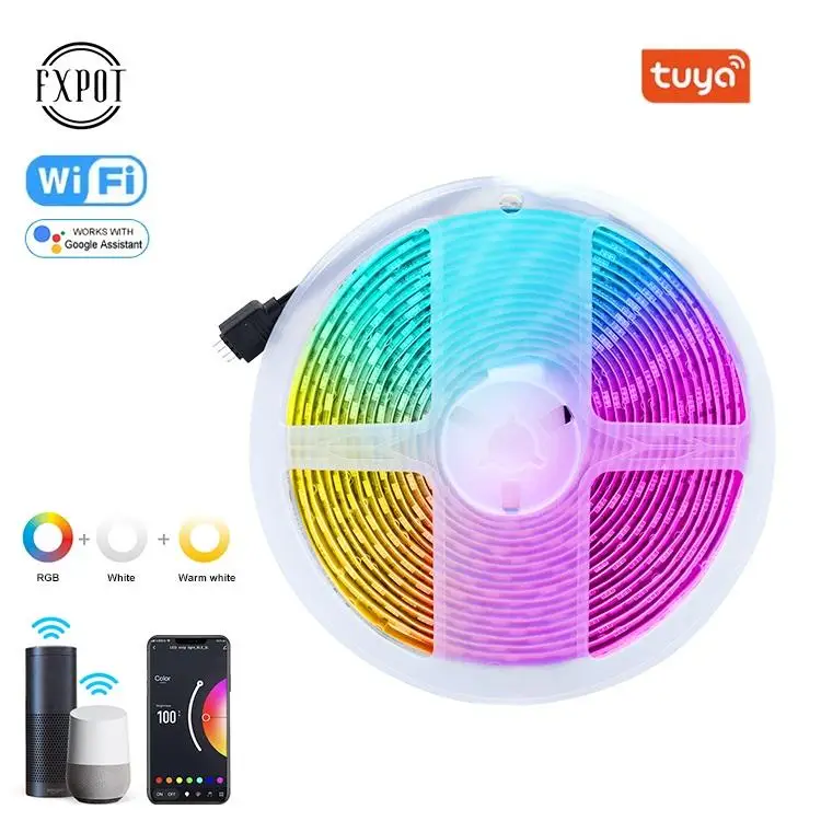 FXPOT Smart Strip Lights, Заводская распродажа, светодиодные лампы 5050 RGB IP65 BT, Wi-Fi, светодиодные полосы для наружного освещения