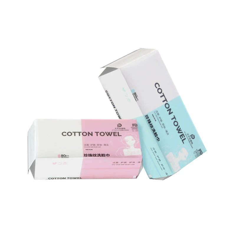 Widely Used Custom Logo OEM Cotton Washcloth Disposable Facial Towel Cleanser Dry Wipes