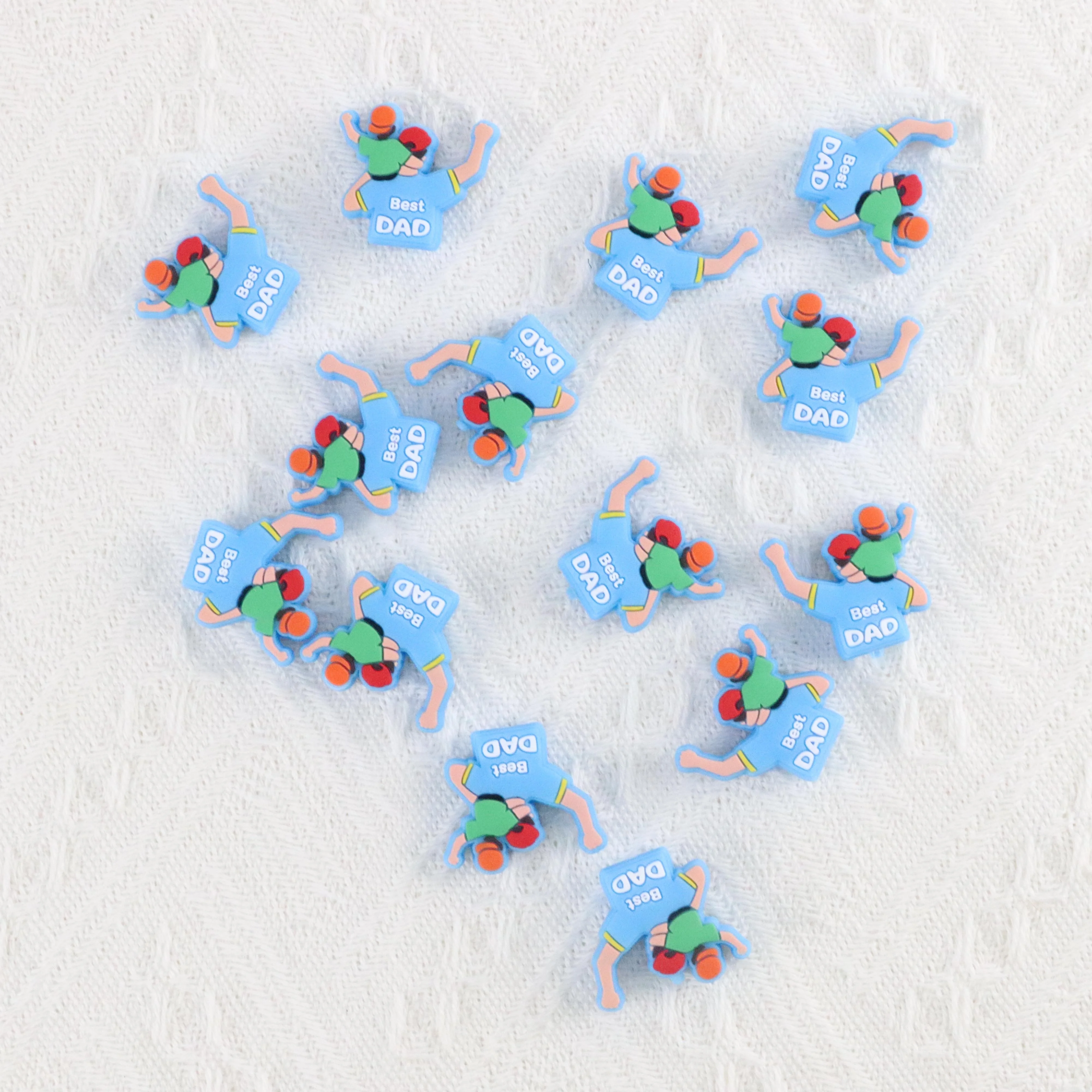 BPA Free DIY For Pen Making Pacifier Necklace Jewelry Chewable Nursing Toys Best DAD Focal Silicone Bead