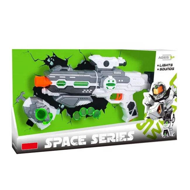 Космический пистолет электрическая игрушка имитация заполнения пуль звуки игрушки пистолеты