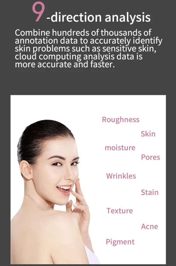 Professional 3D Digital Facial Analysis Skin moisture Scanner Intelligent Automatic Skin Analyzer