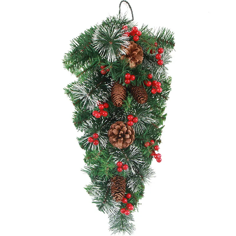 2021 Wholesale Christmas American Swags Artificial Wedding Flower Swag Natural Rattan Christmas Gifts