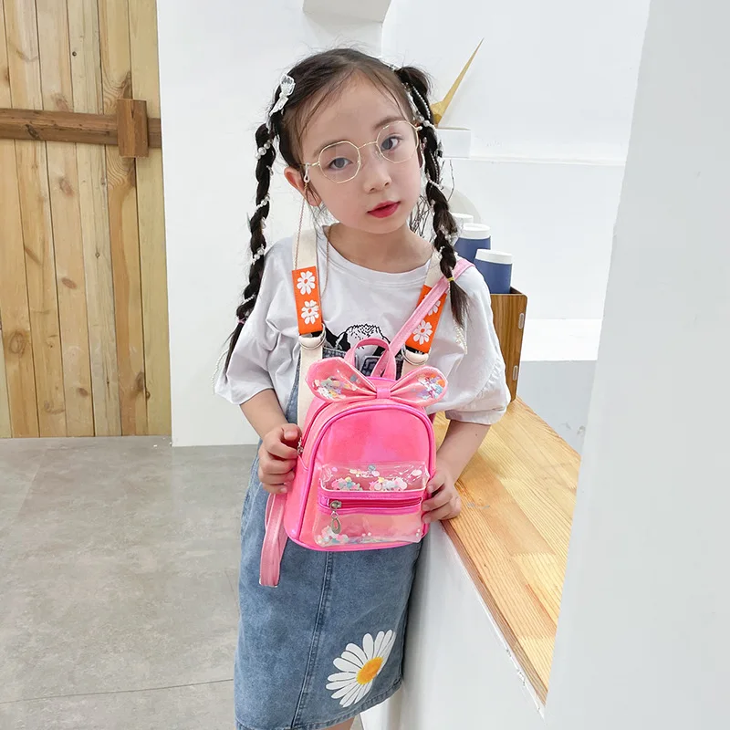 Wholesale Popular Children Lovely Backpack Student Girls Outdoor School Bag Sports Backpacks With Bowknot